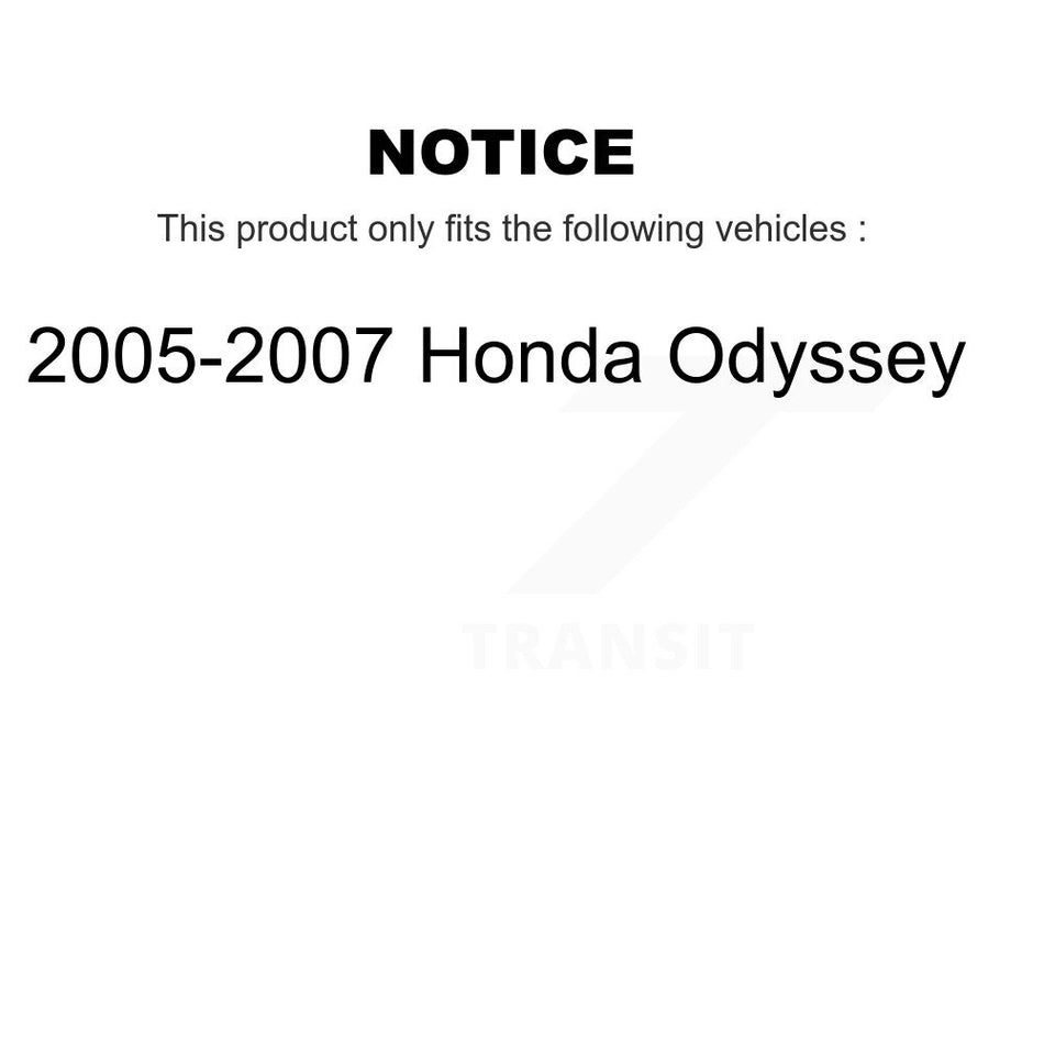 Front Rear Complete Suspension Shocks Strut And Coil Spring Mount Assemblies Kit For 2005-2007 Honda Odyssey - Left Right Side (Driver Passenger) K78M-100135