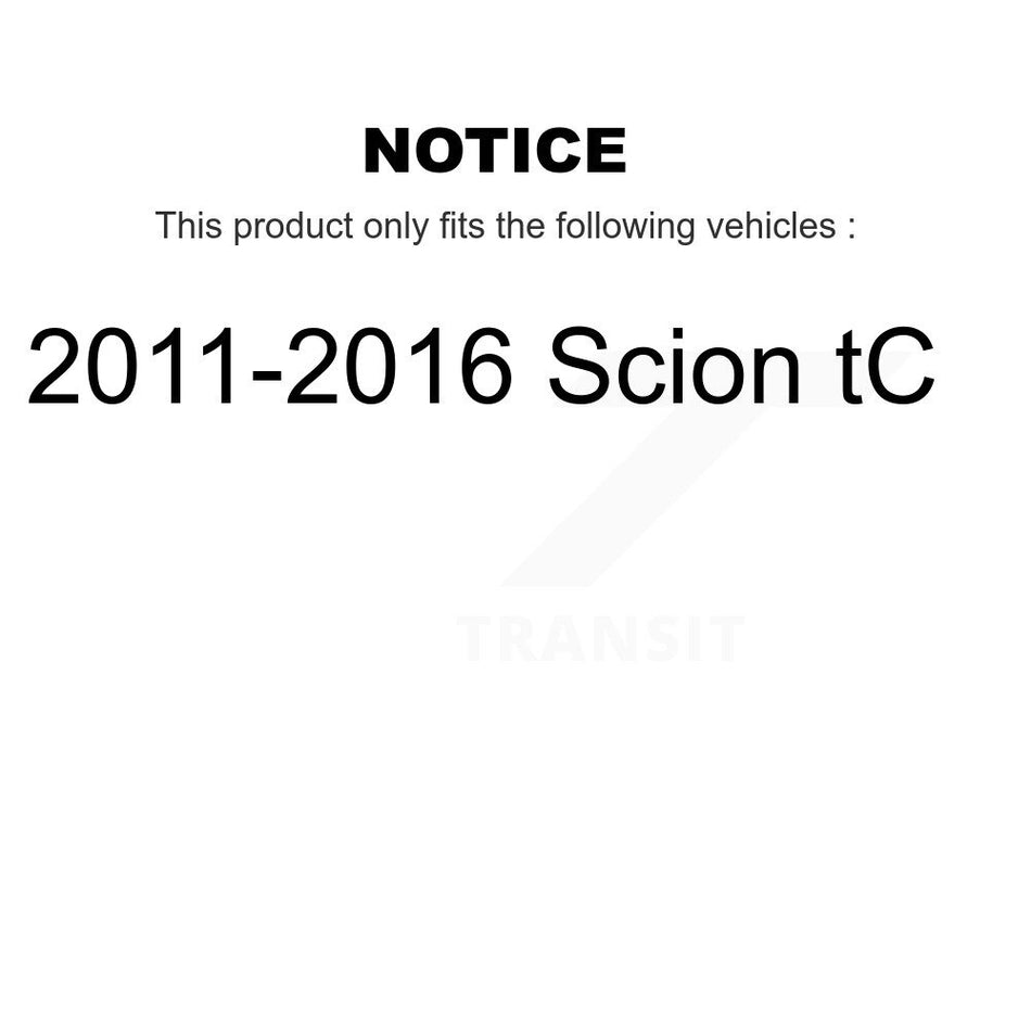 Front Rear Complete Suspension Shocks Strut And Coil Spring Mount Assemblies Kit For 2011-2016 Scion tC - Left Right Side (Driver Passenger) K78M-100198