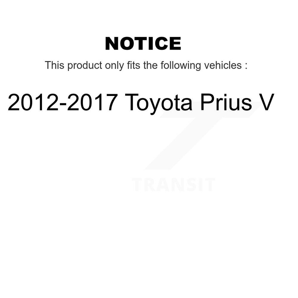 Front Rear Complete Suspension Shocks Strut And Coil Spring Mount Assemblies Kit For 2012-2016 Toyota Prius V - Left Right Side (Driver Passenger) K78M-100241
