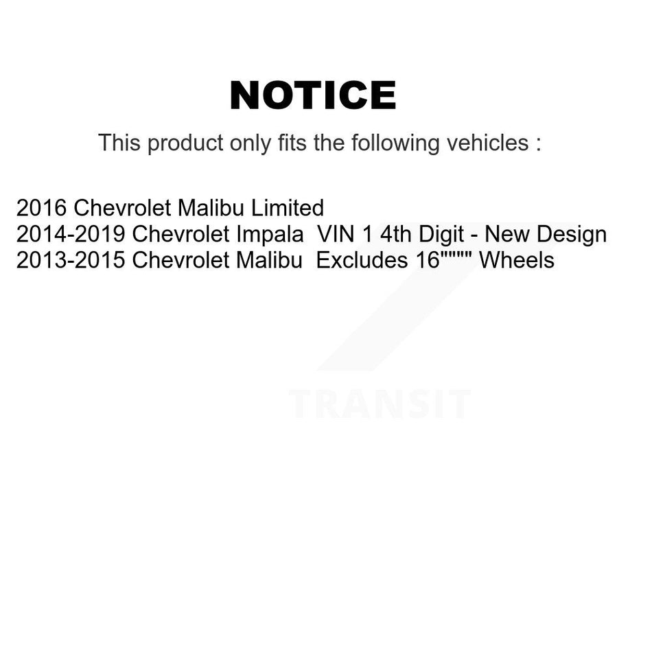Front Rear Complete Suspension Shocks Strut And Coil Spring Mount Assemblies Kit For Chevrolet Malibu Impala Limited - Left Right Side (Driver Passenger) K78M-100298