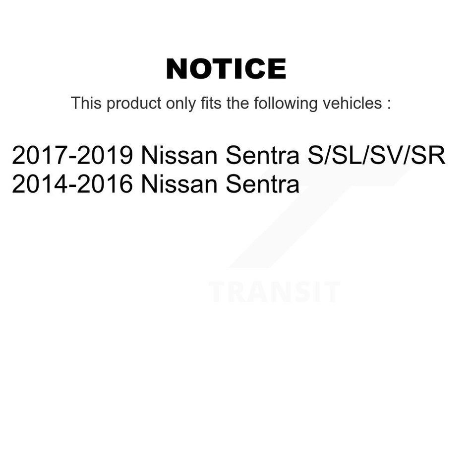 Front Rear Complete Shocks Strut And Coil Spring Mount Assemblies Kit For Nissan Sentra K78M-100433