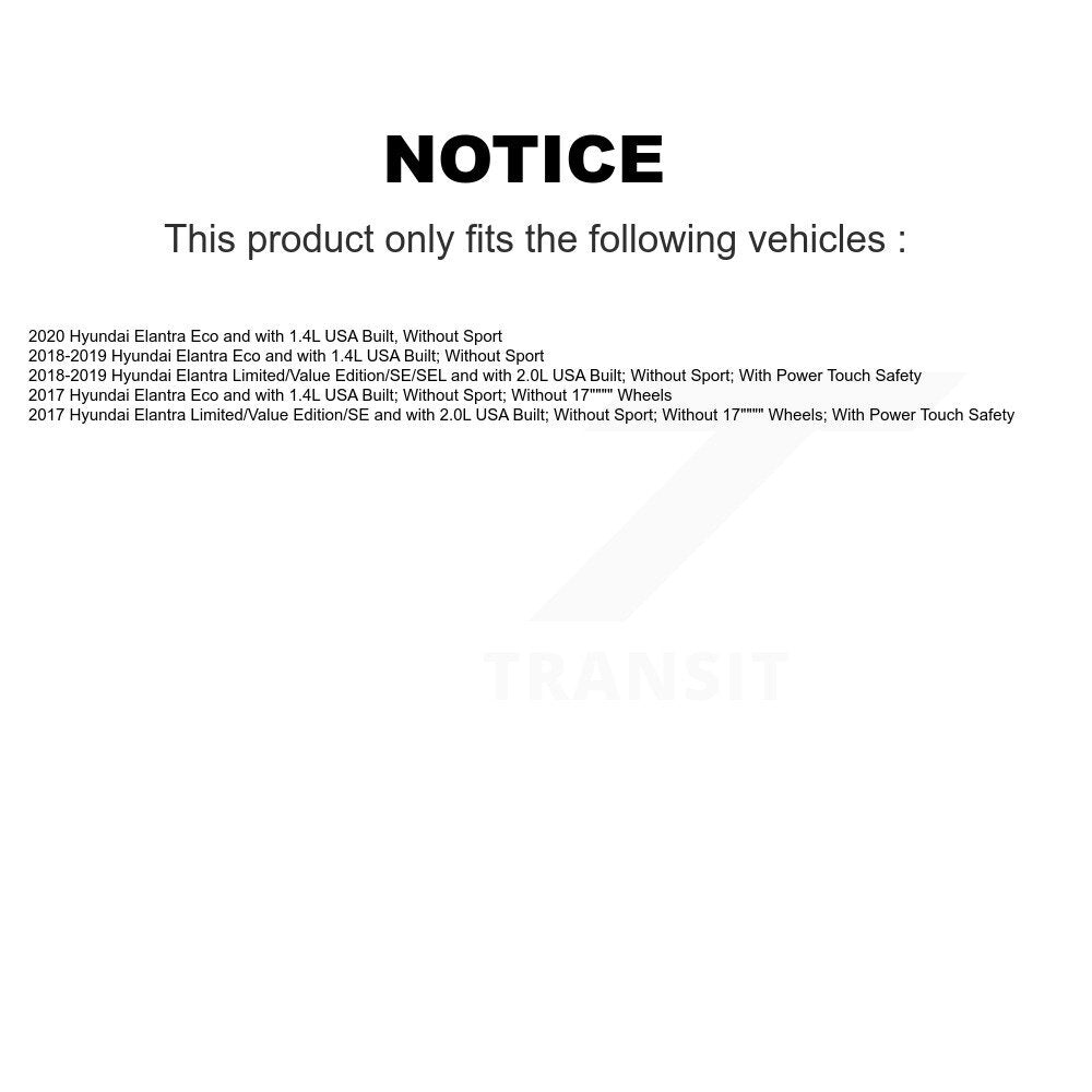 Front Rear Complete Shocks Strut & Coil Spring Mount Assemblies Kit For Hyundai Elantra K78M-100469