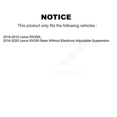 Front Rear Complete Shocks Strut Coil Spring Mount Assemblies Kit For Lexus RX350 RX350L K78M-100480