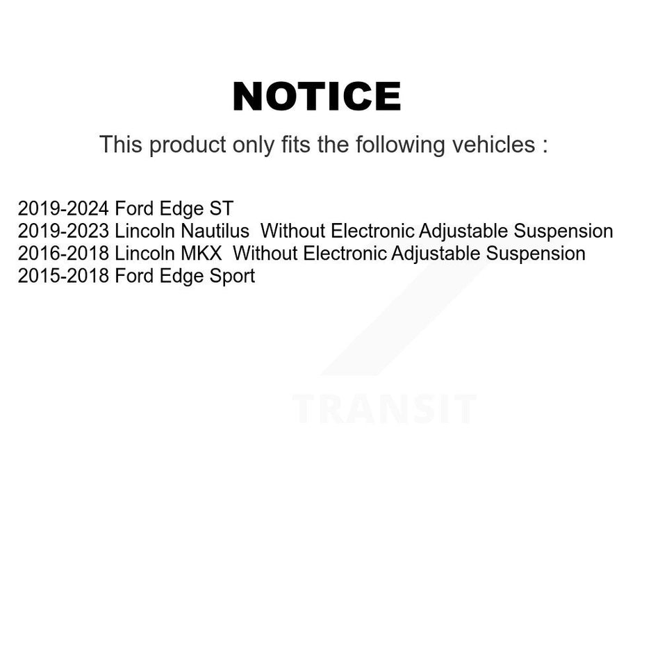 Front Rear Complete Shocks Strut And Coil Spring Kit For Ford Edge Lincoln Nautilus MKX K78M-100492