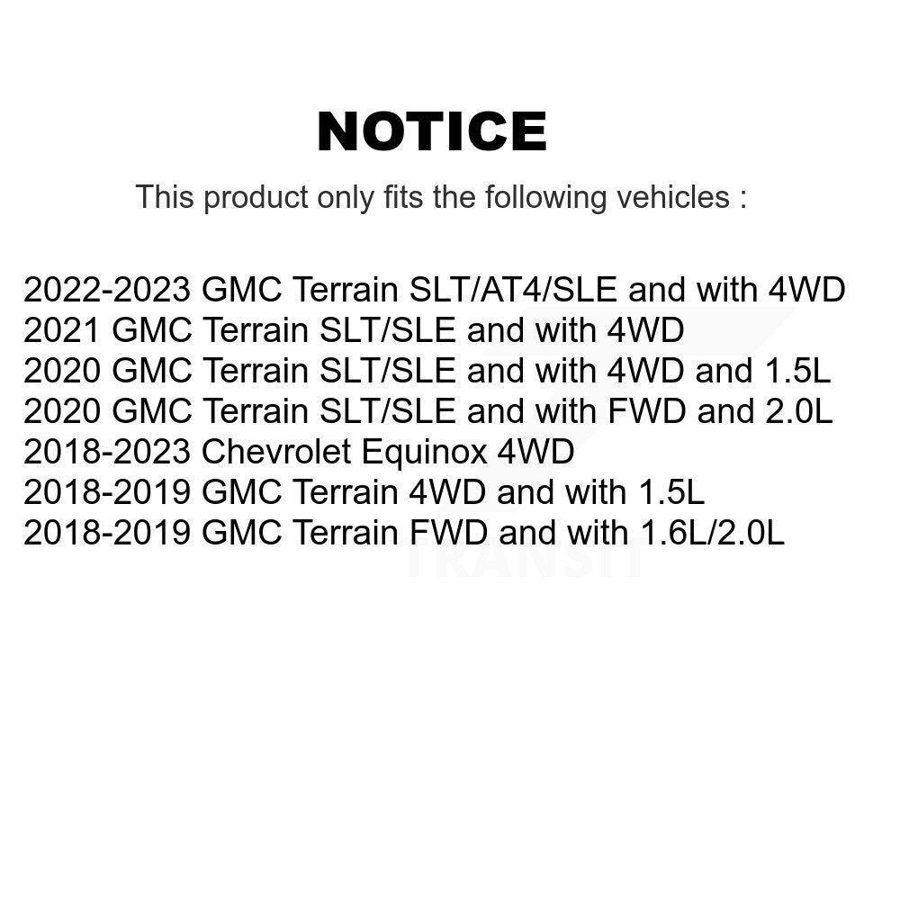 Front Rear Complete Shocks Strut Coil Spring Mount Kit For Chevrolet Equinox GMC Terrain K78M-100503