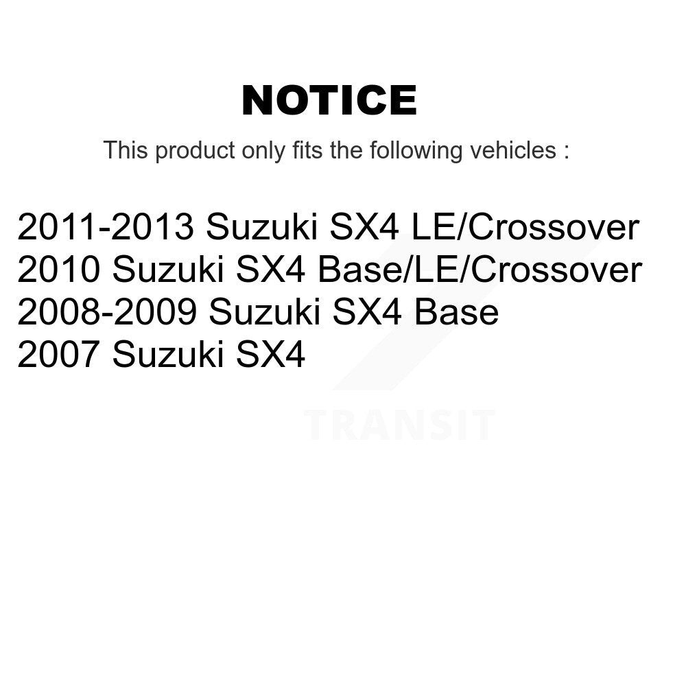 Front Rear Complete Shocks Strut And Coil Spring Mount Assemblies Kit For Suzuki SX4 K78M-100514