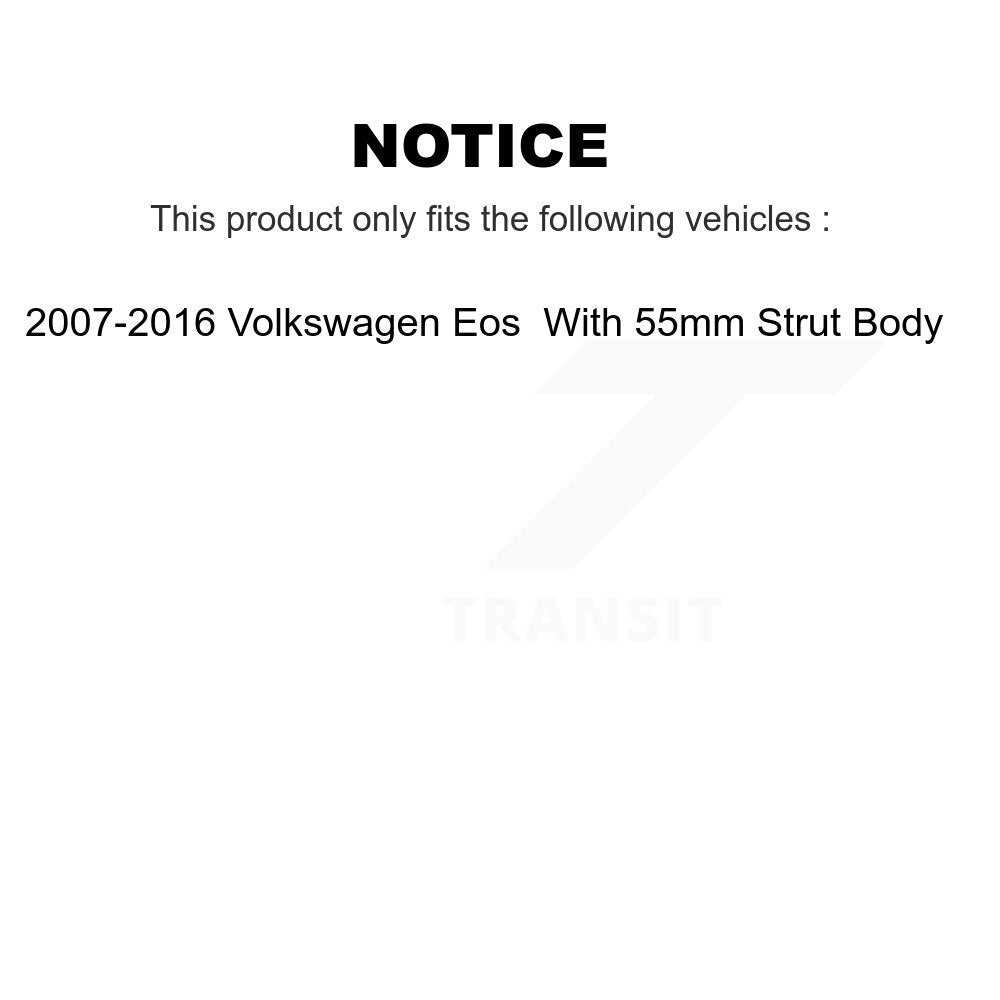 Front Rear Shock Strut Coil Spring Kit For 2007-2016 Volkswagen Eos With 55mm Body K78M-100524
