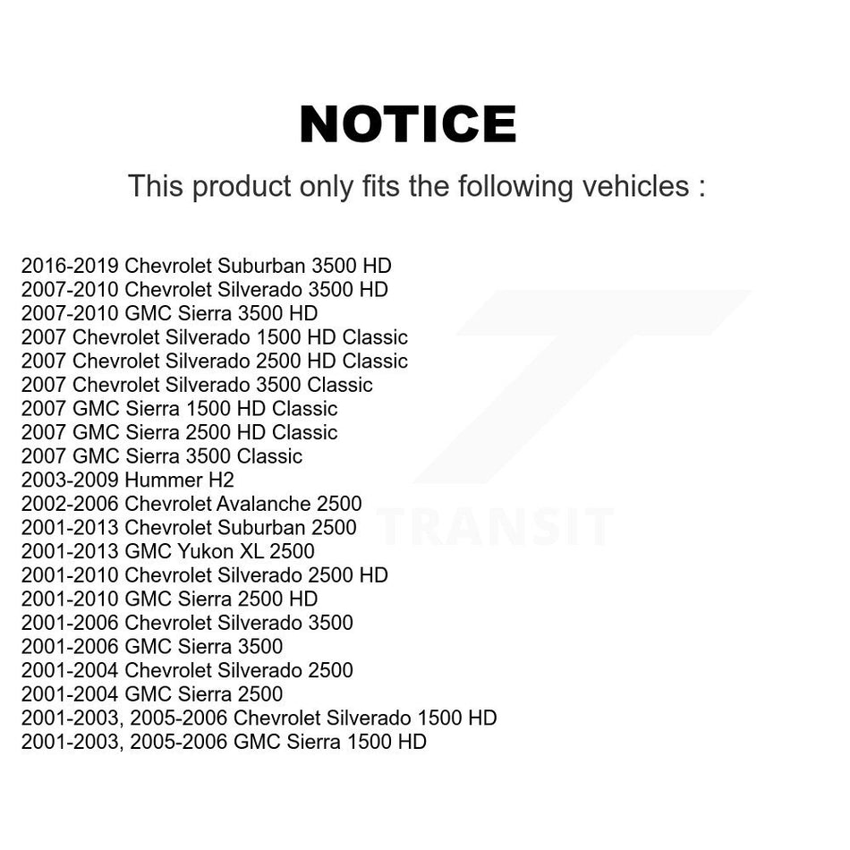 Front Tie Rod End And Boots Kit For Chevrolet Silverado 2500 HD GMC Sierra 3500 Hummer H2 Classic 1500 Suburban Yukon XL Avalanche K7B-100002