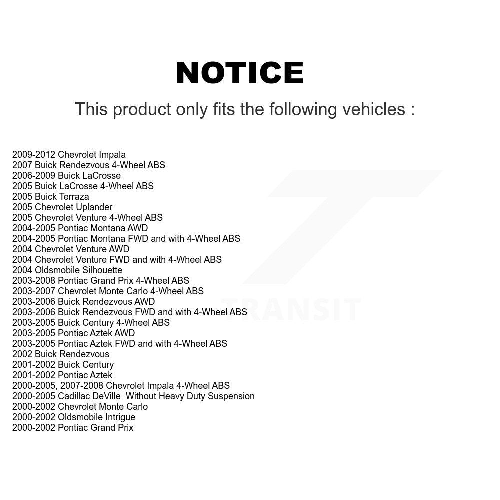 Front Wheel Hub Bearing Extra Sensor Kit For Chevrolet Impala Buick Pontiac LaCrosse Prix K7S-100017