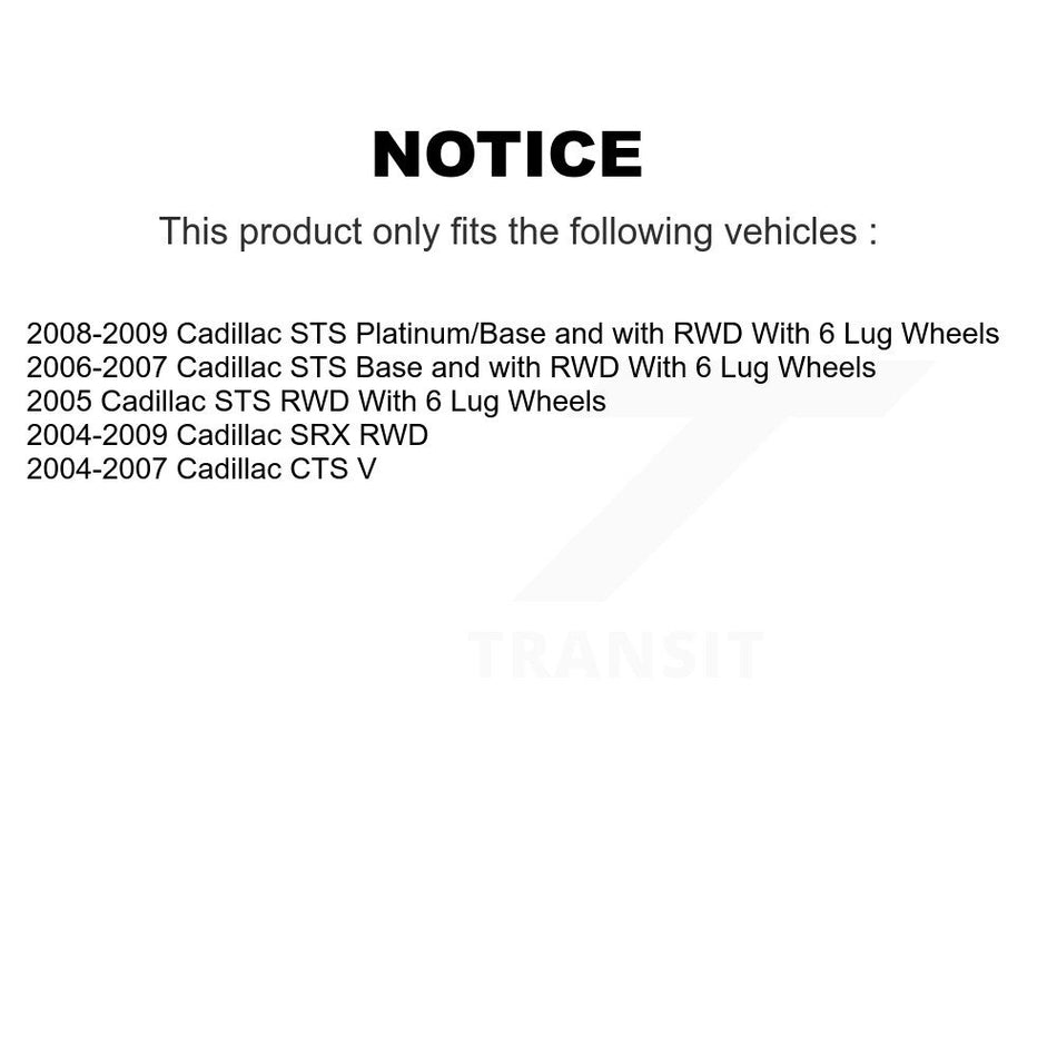 Front Wheel Hub Bearing And Extra ABS Sensor Kit For Cadillac CTS SRX STS K7S-100020