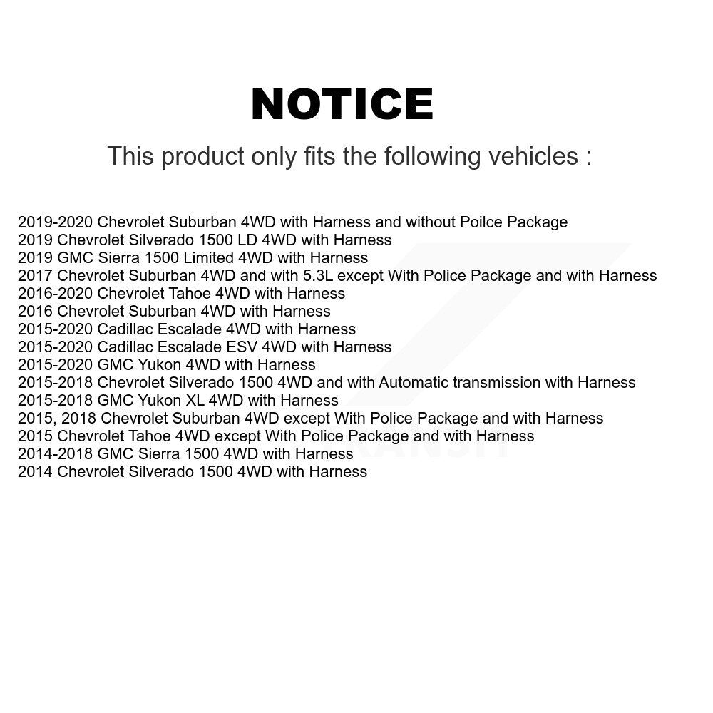 Front Wheel Hub Bearing Extra Sensor Kit For GMC Chevrolet Sierra 1500 Silverado Tahoe LD K7S-100027