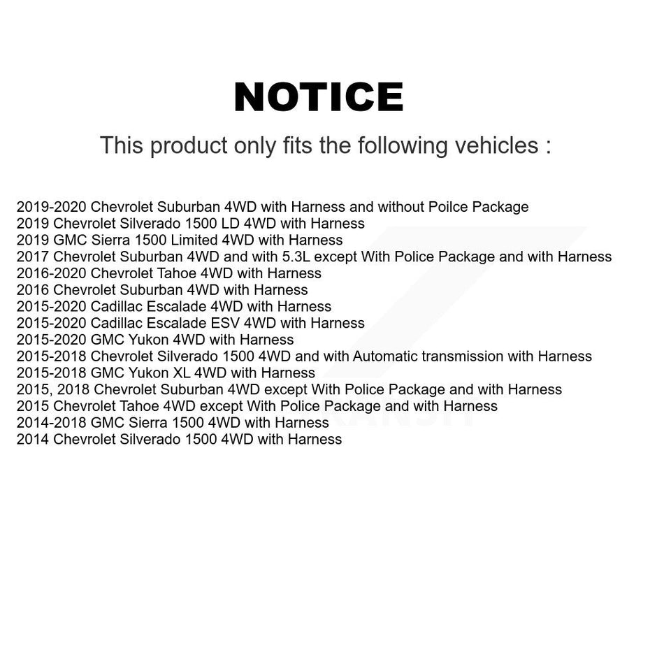 Front Wheel Hub Bearing Extra Sensor Kit For GMC Chevrolet Sierra 1500 Silverado Tahoe LD K7S-100027