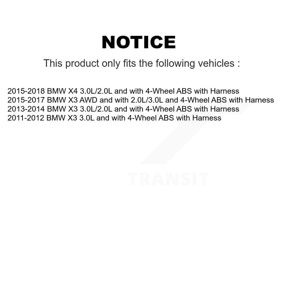 Front Wheel Hub Bearing And ABS Sensor Kit For BMW X3 X4 with Harness K7S-100043