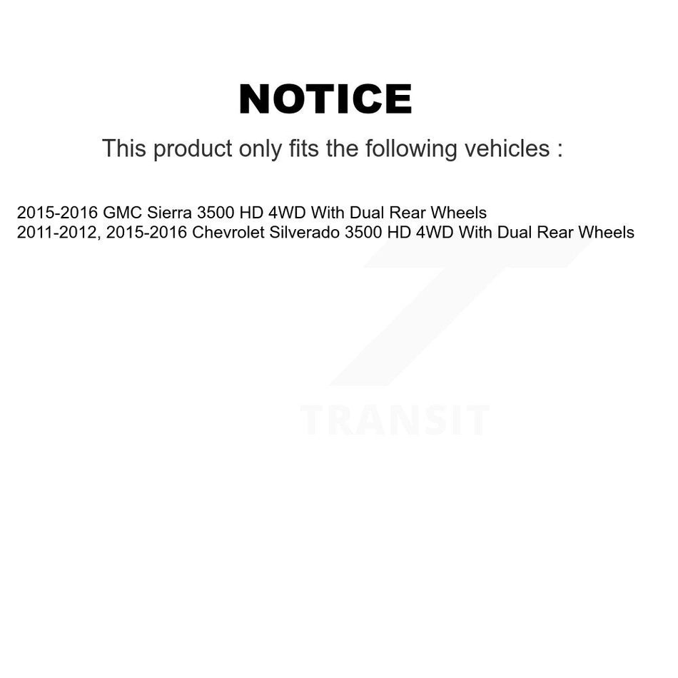Front Wheel Hub Bearing & Extra Sensor Kit For Chevrolet Silverado 3500 HD GMC Sierra 4WD K7S-100055