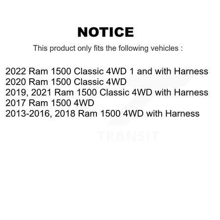 Front Wheel Hub Bearing And Extra ABS Sensor Kit For Ram 1500 Classic 4WD K7S-100096