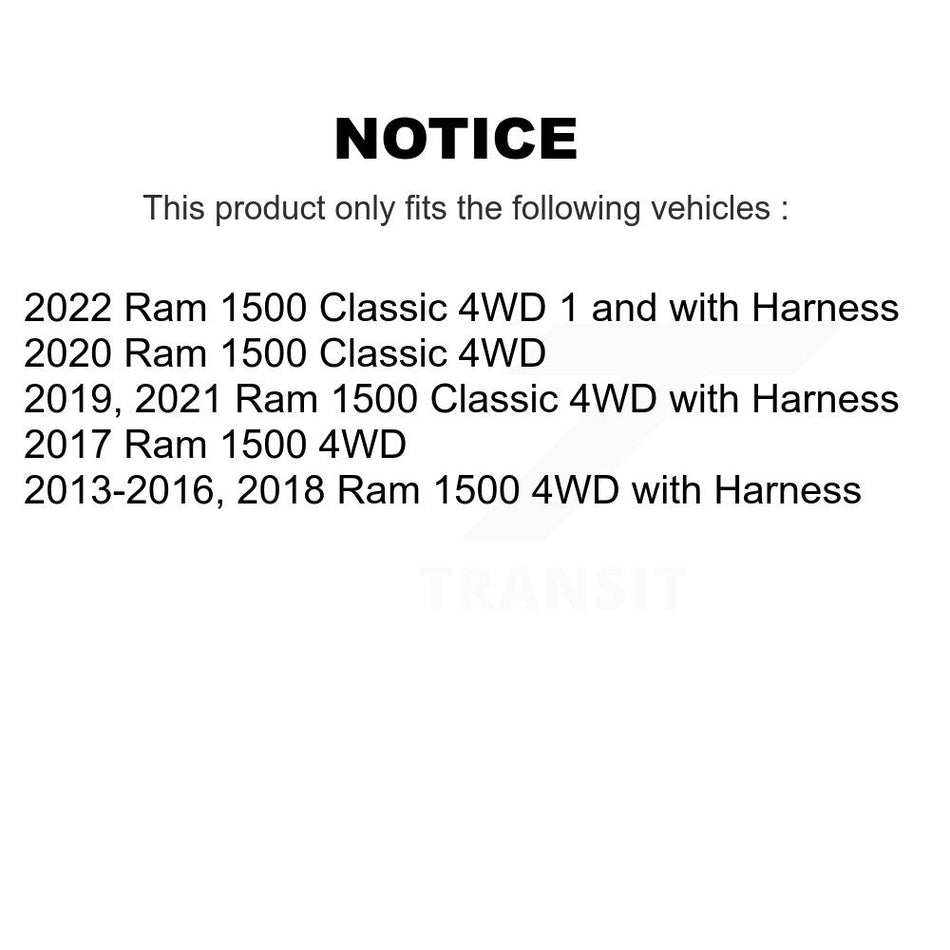 Front Wheel Hub Bearing And Extra ABS Sensor Kit For Ram 1500 Classic 4WD K7S-100096