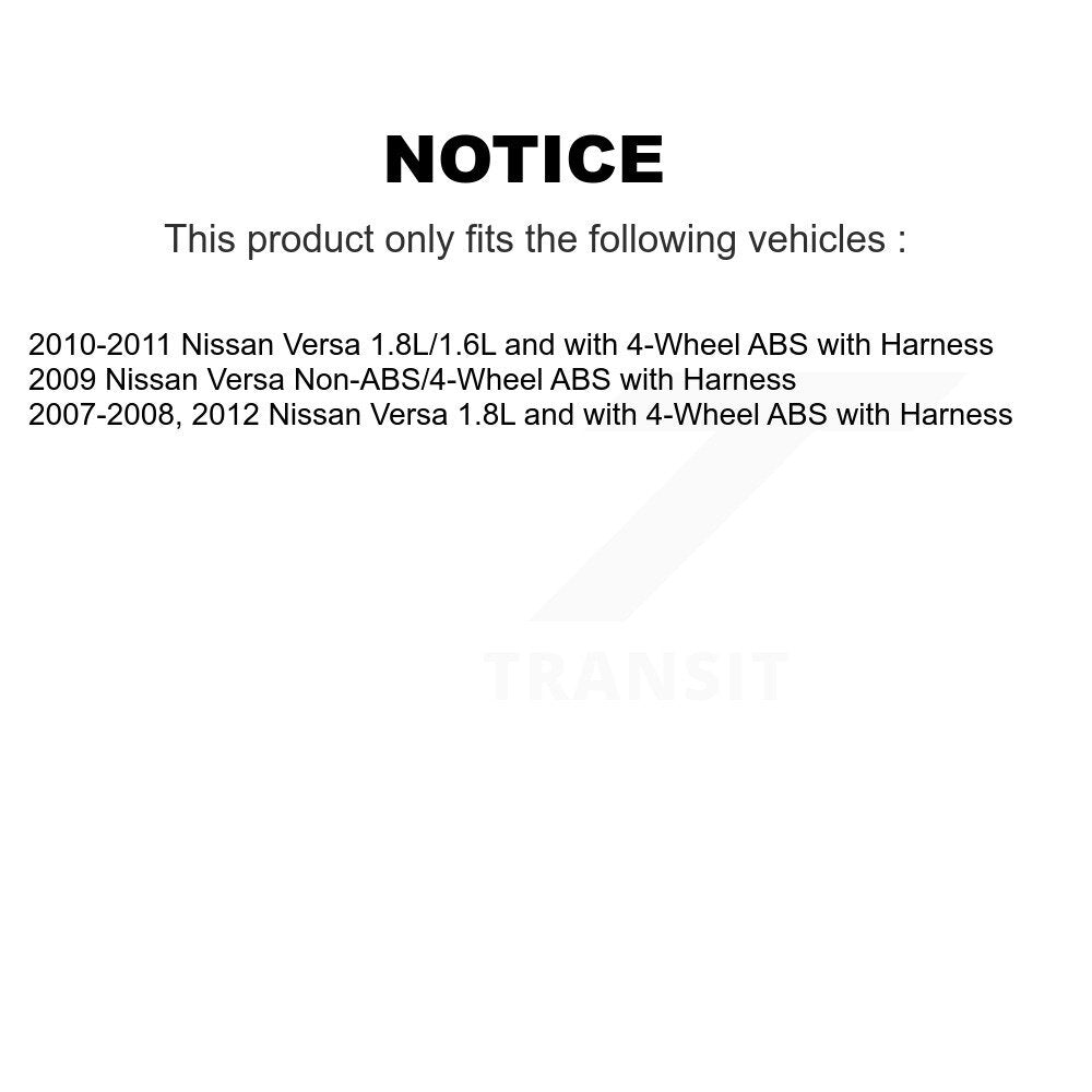 Front Wheel Hub Bearing And ABS Sensor Kit For Nissan Versa with Harness K7S-100113