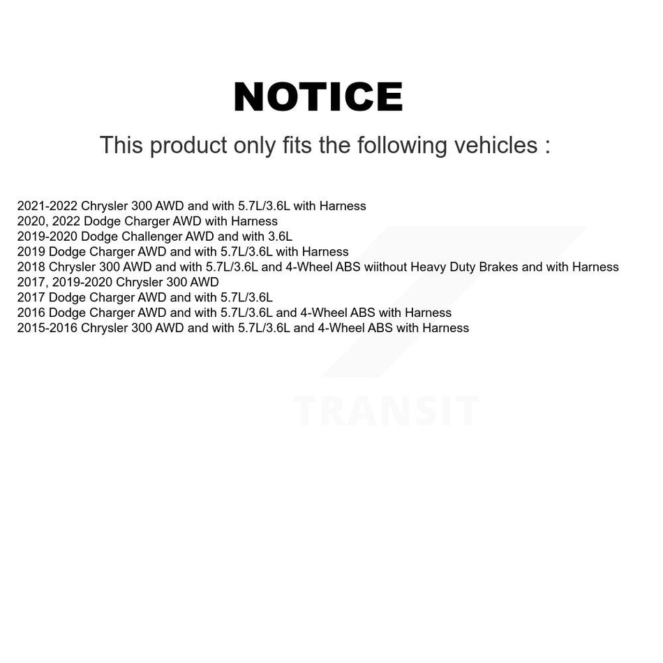 Front Wheel Hub Bearing And ABS Sensor Kit For Dodge Chrysler 300 Charger Challenger K7S-100125