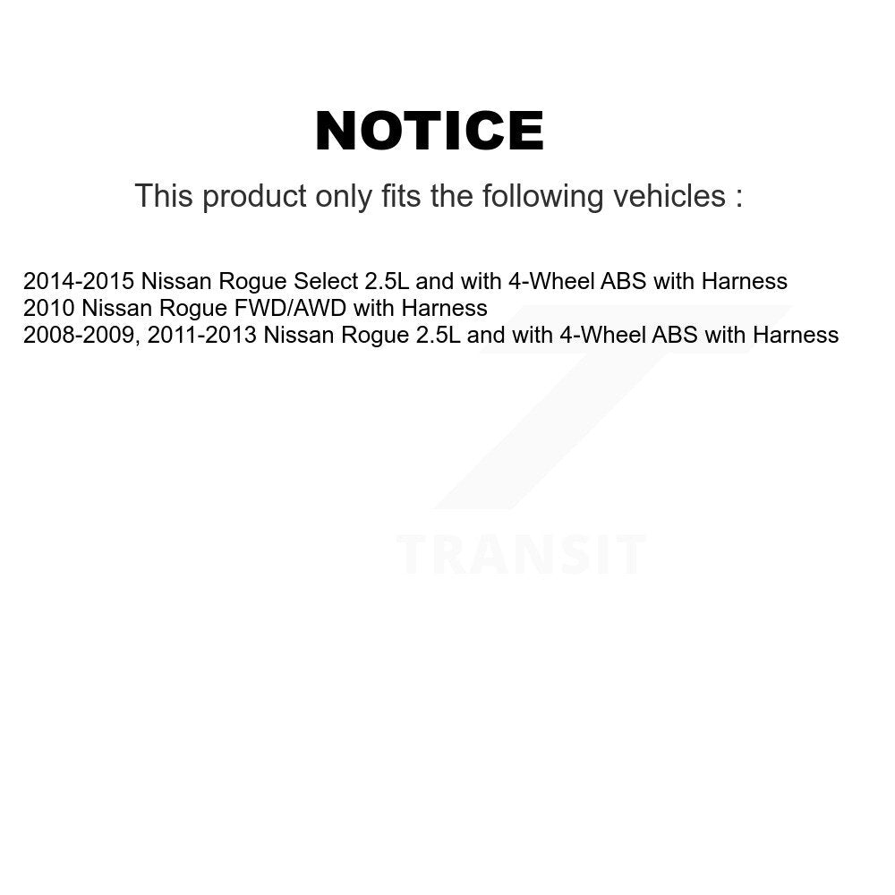 Front Wheel Hub Bearing And ABS Sensor Kit For Nissan Rogue Select with Harness K7S-100134