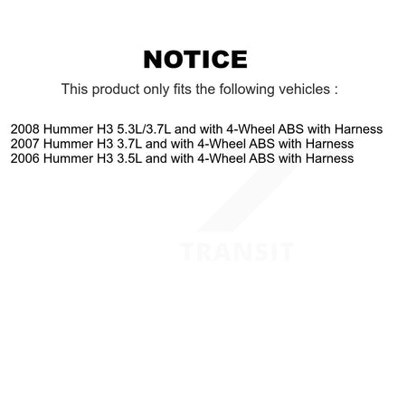 Front Wheel Hub Bearing And Extra ABS Sensor Kit For Hummer H3 with Harness K7S-100157