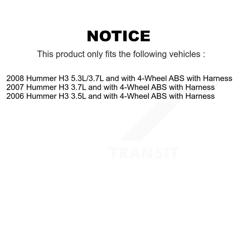 Front Wheel Hub Bearing And Extra ABS Sensor Kit For Hummer H3 with Harness K7S-100157