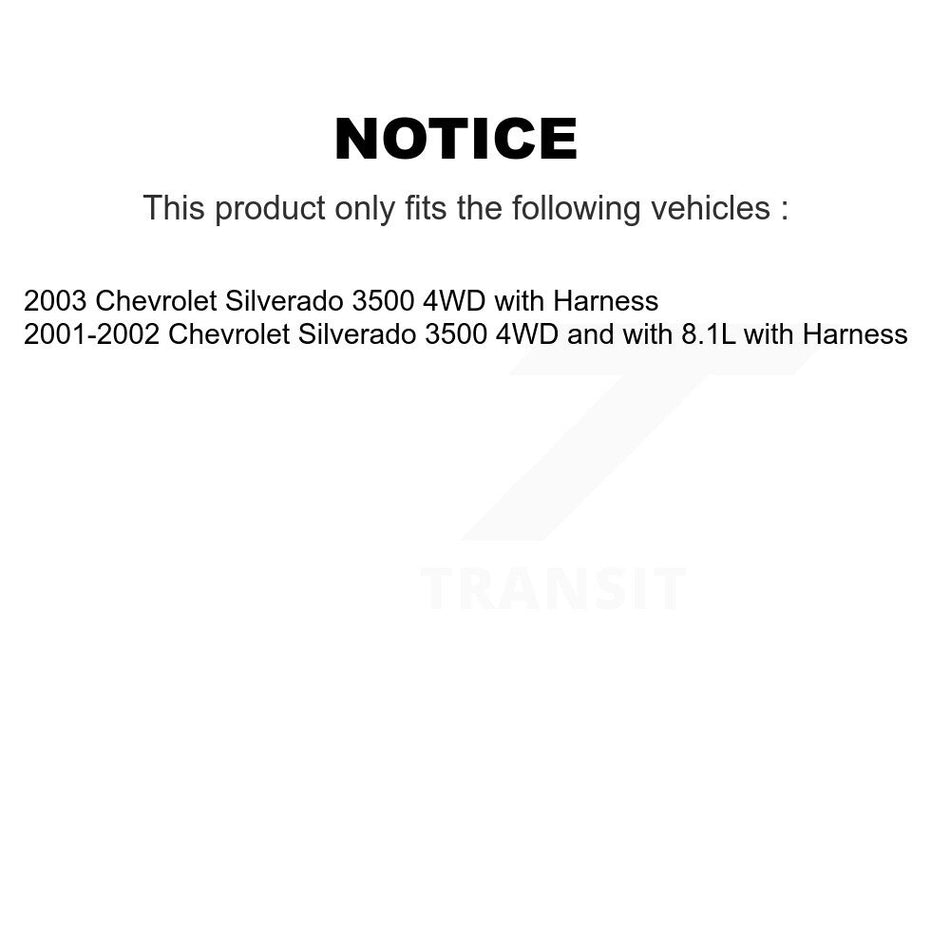 Front Wheel Hub Bearing & Extra ABS Sensor Kit For Chevrolet Silverado 3500 with Harness K7S-100176