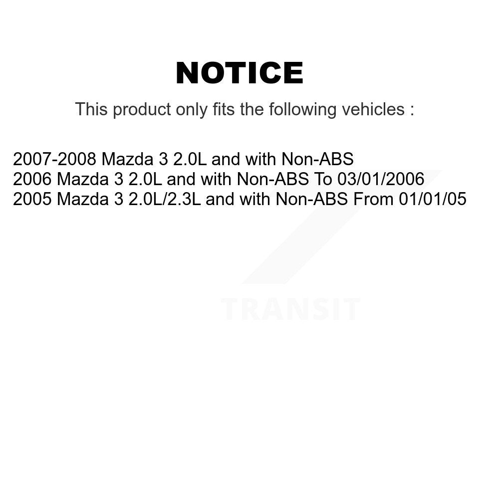 Front Wheel Bearing And ABS Sensor Kit For Mazda 3 K7S-100250