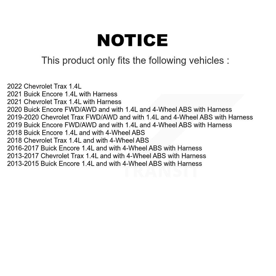 Front Wheel Bearing And ABS Sensor Kit For Buick Encore Chevrolet Trax K7S-100263