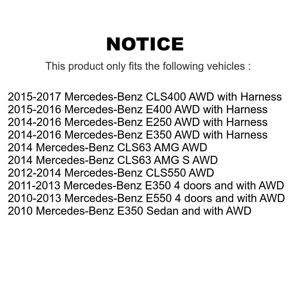 Front Wheel Bearing Sensor Kit For Mercedes-Benz E350 E550 E400 E250 CLS550 CLS400 CLS63 K7S-100287