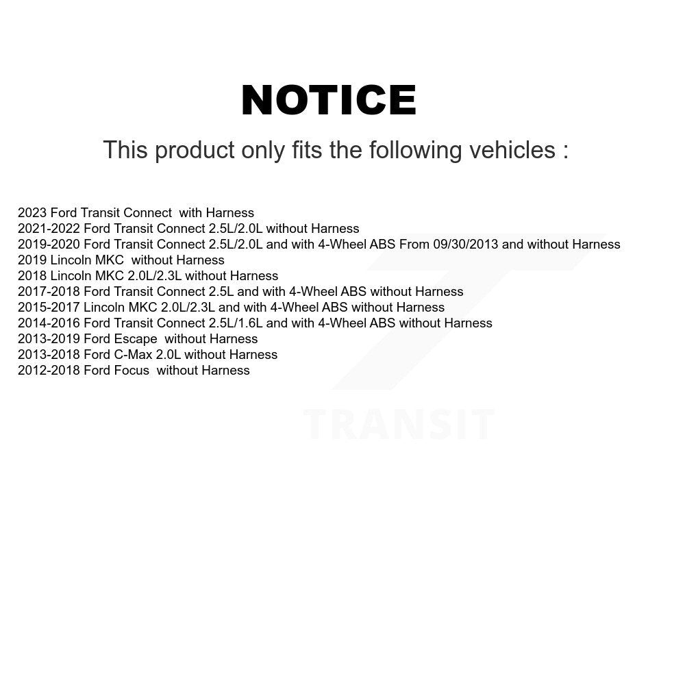 Front Wheel Bearing & Sensor Kit For Ford Escape Focus Transit Connect Lincoln MKC C-Max K7S-100303