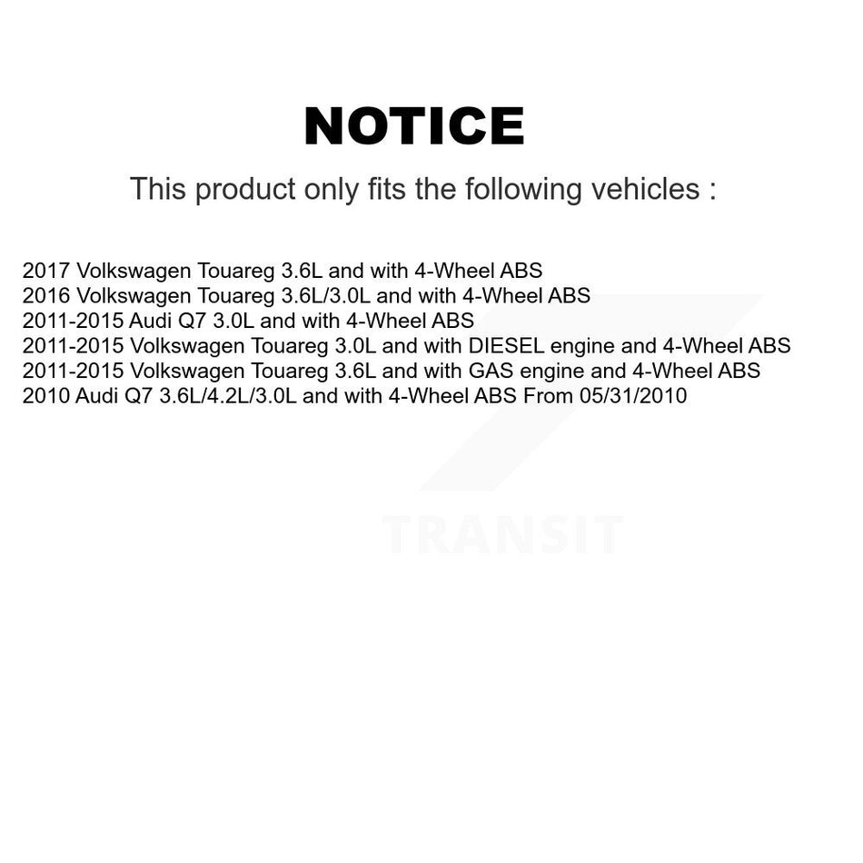 Front Wheel Bearing And ABS Sensor Kit For Volkswagen Touareg Audi Q7 K7S-100304