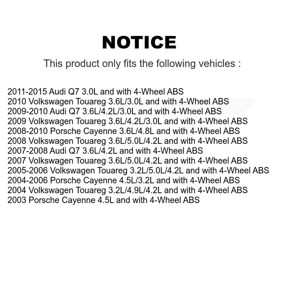 Rear Wheel Bearing And ABS Sensor Kit For Audi Q7 Porsche Cayenne Volkswagen Touareg K7S-100323