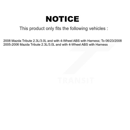 Rear Wheel Bearing And ABS Sensor Kit For Mazda Tribute 2.3L 3.0L with 4-Wheel K7S-100333