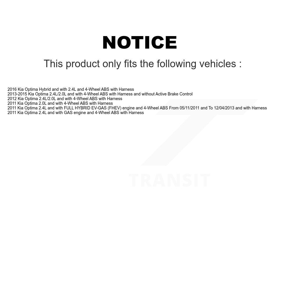 Rear Wheel Hub Bearing And ABS Sensor Kit For Kia Optima K7S-100346