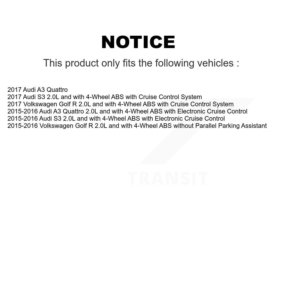 Rear Wheel Hub Bearing And ABS Sensor Kit For Audi A3 Quattro Volkswagen Golf R S3 K7S-100348
