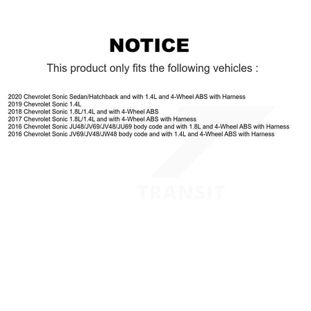 Rear Wheel Hub Bearing And Extra ABS Sensor Kit For Chevrolet Sonic K7S-100376