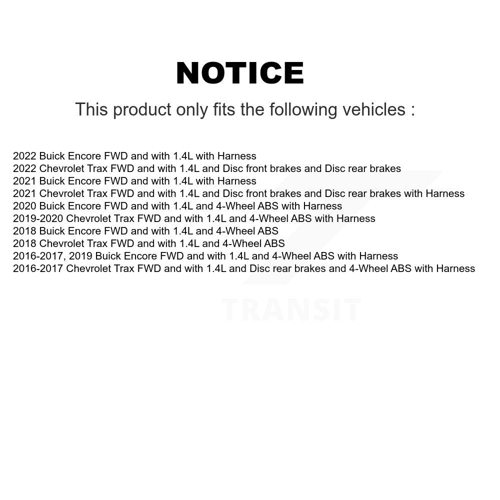 Rear Wheel Hub Bearing And Extra ABS Sensor Kit For Buick Encore Chevrolet Trax K7S-100377