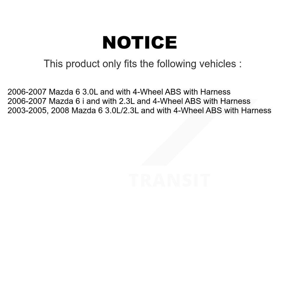 Rear Wheel Hub Bearing And ABS Sensor Kit For Mazda 6 with Harness K7S-100455