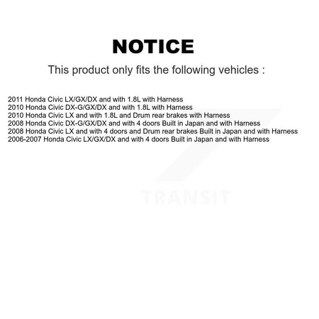 Rear Wheel Hub Bearing And ABS Sensor Kit For Honda Civic K7S-100470