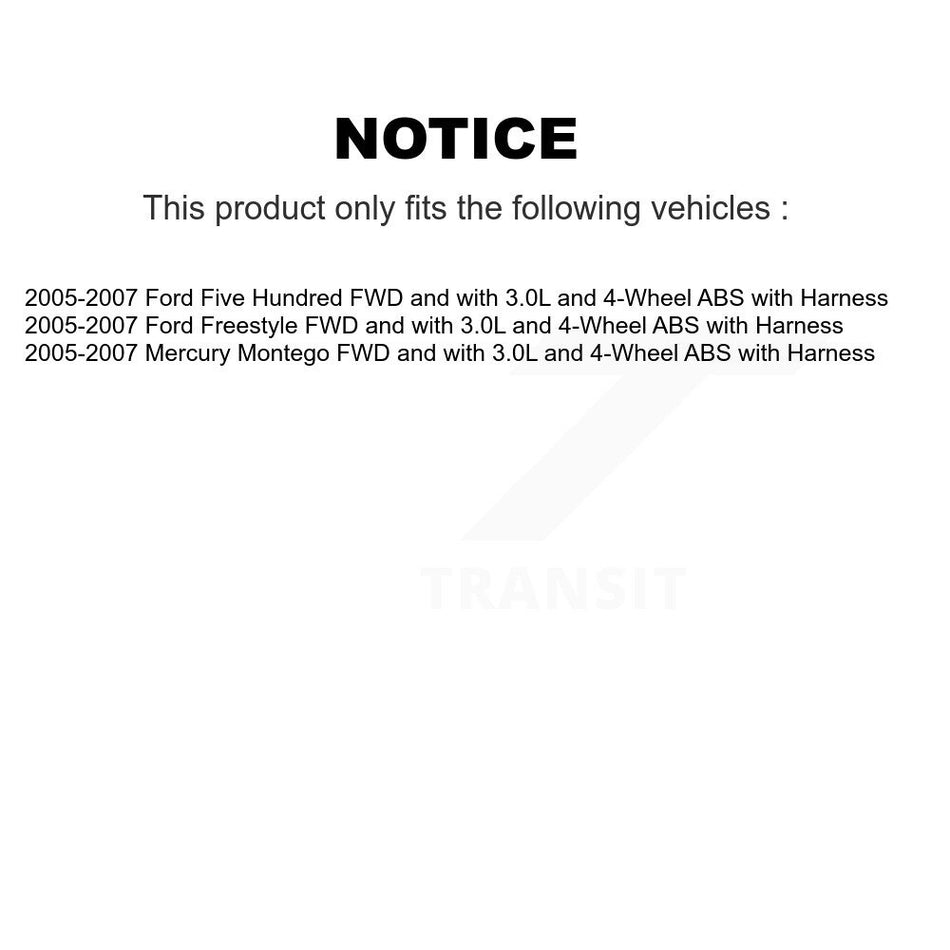 Rear Wheel Hub Bearing And ABS Sensor Kit For Ford Five Hundred Freestyle Mercury Montego K7S-100498