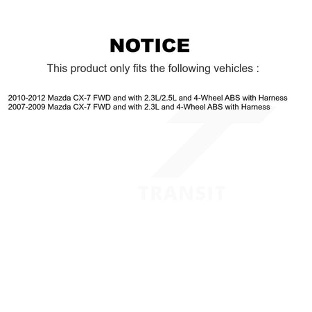 Rear Wheel Hub Bearing And ABS Sensor Kit For Mazda CX-7 with Harness K7S-100536