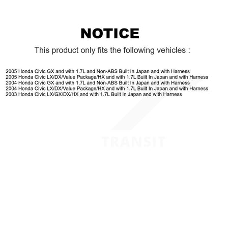 Rear Wheel Hub Bearing And ABS Sensor Kit For Honda Civic Built In Japan with Harness K7S-100553