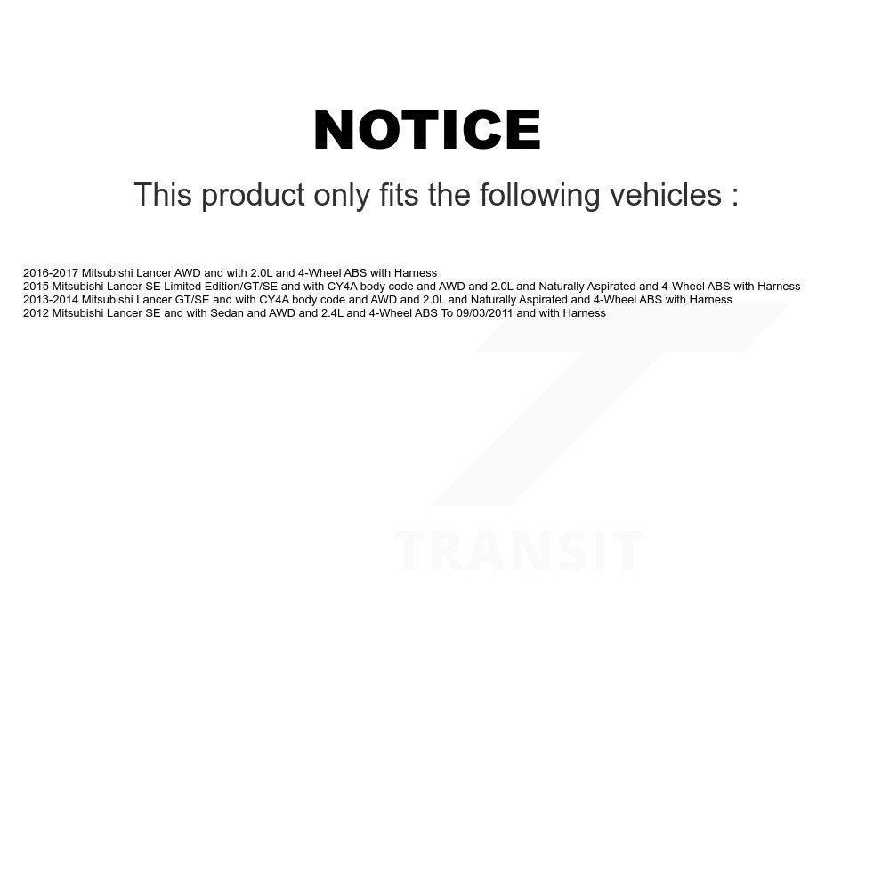 Rear Wheel Hub Bearing And ABS Sensor Kit For Mitsubishi Lancer K7S-100569