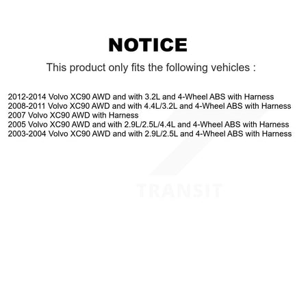 Rear Wheel Hub Bearing And ABS Sensor Kit For Volvo XC90 with Harness K7S-100592