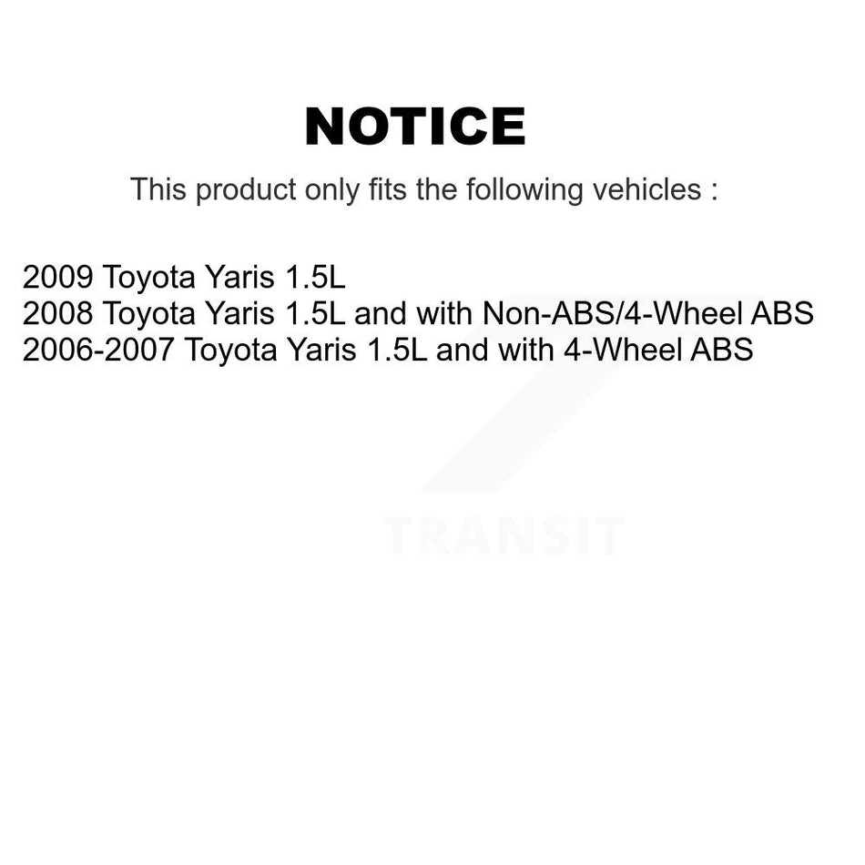 Rear Wheel Hub Bearing And Extra ABS Sensor Kit For Toyota Yaris K7S-100615