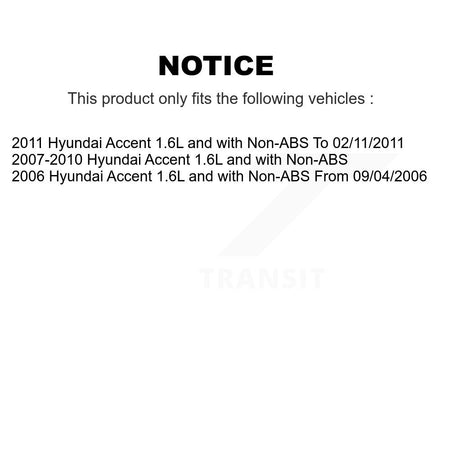 Rear Wheel Hub Bearing And ABS Sensor Kit For Hyundai Accent 1.6L with Non-ABS K7S-100626