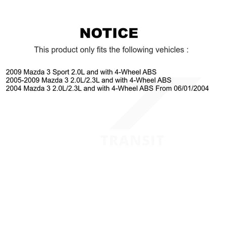 Rear Wheel Hub Bearing And ABS Sensor Kit For Mazda 3 Sport K7S-100640