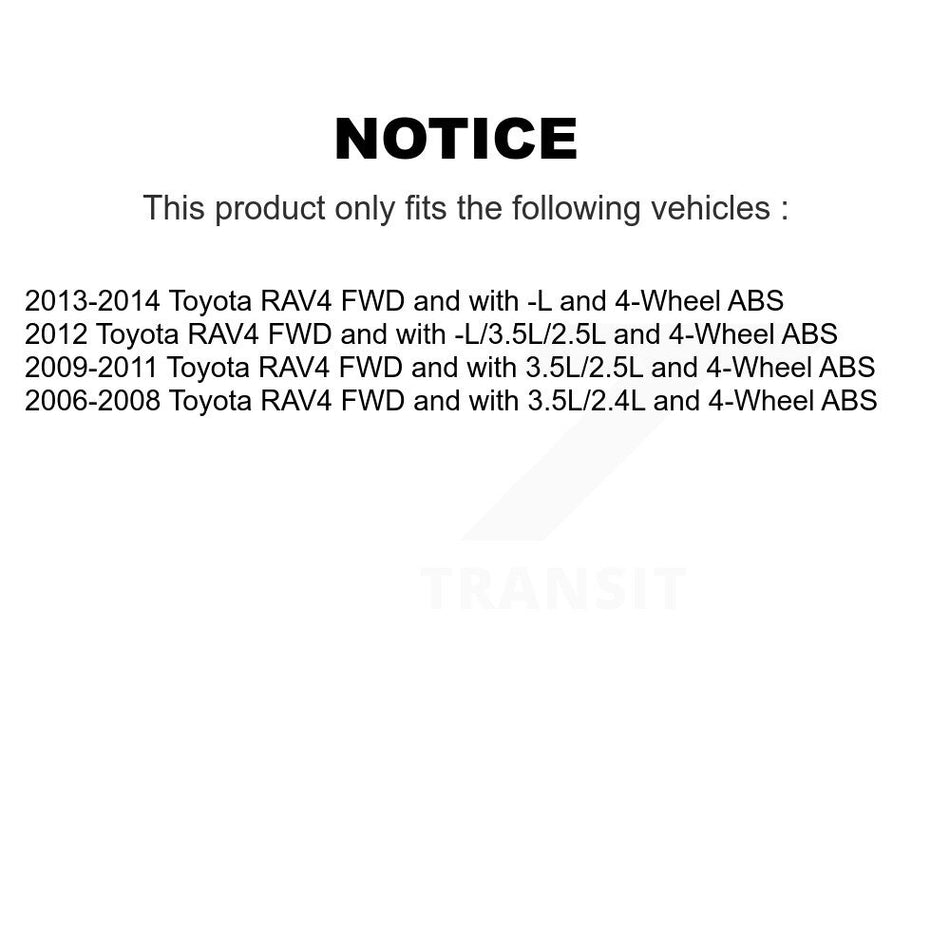 Rear Wheel Hub Bearing And Extra ABS Sensor Kit For Toyota RAV4 K7S-100642