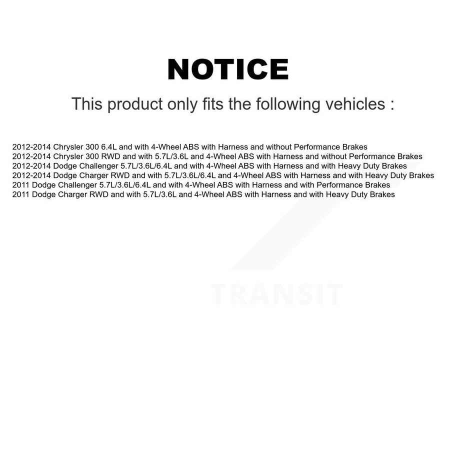 Rear Wheel Hub Bearing And ABS Sensor Kit For Dodge Chrysler 300 Charger Challenger K7S-100685