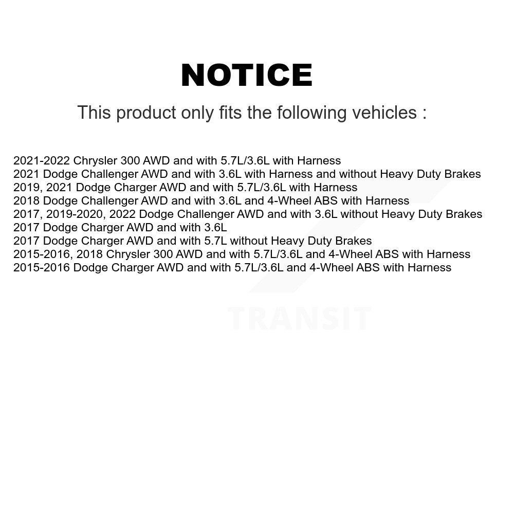 Rear Wheel Hub Bearing And ABS Sensor Kit For Dodge Charger Challenger Chrysler 300 K7S-100688